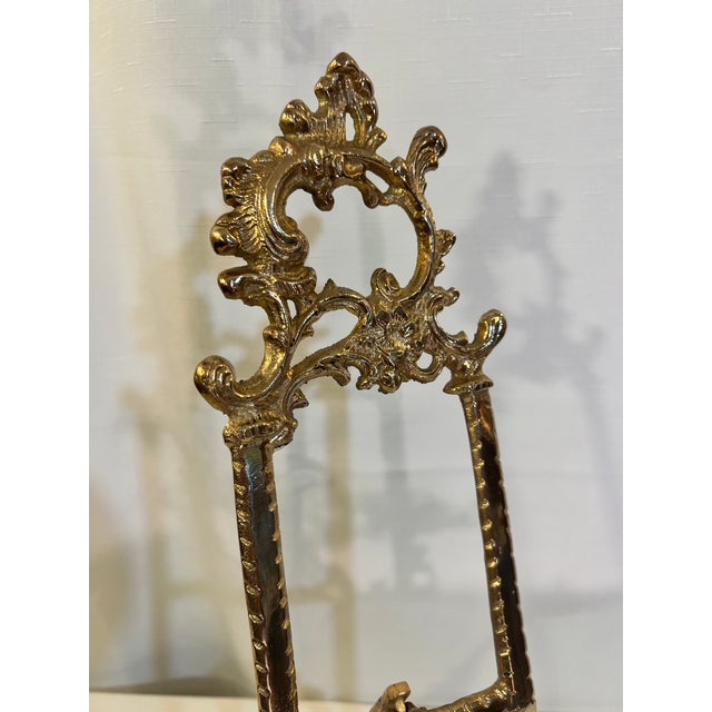 Vintage Late 20th Century Polished Brass Rococo Style Table Top Display ...