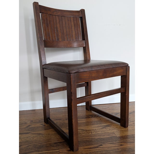 Dixie Furniture Co. 1980s Dixie Furniture Company Campaigner Desk Chair For Sale - Image 4 of 10