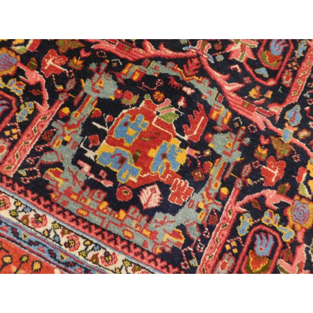 Traditional Vintage Persian Floral Rug For Sale - Image 3 of 13
