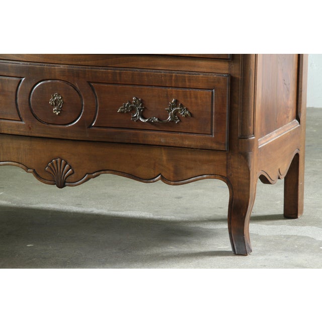 Wood Vintage 18th Century French Provençal Louis XVI Walnut Commode For Sale - Image 7 of 16