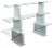 Carrara Marble Bookcase with Glass Shelves by Alessandro Mendini, 1970s For Sale