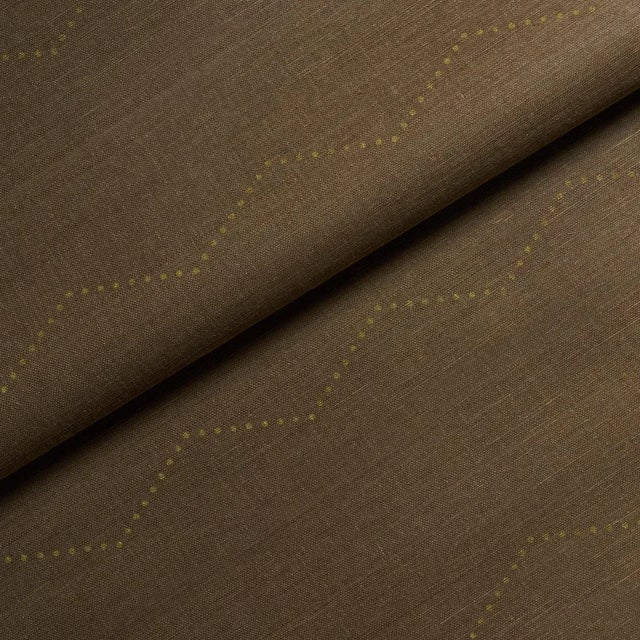 Schumacher SAMPLE - Schumacher Rivet Stripe Sisal Wallpaper In Sepia 1 For Sale - Image 4 of 4