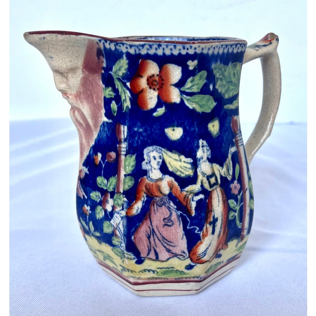 Antique 1820s Staffordshire Pearlware "The Duenna" Mask Jug Pitcher For Sale - Image 14 of 18