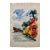 Henry Emil Salloch Original Watercolor on Paper Vivid Autumn Lakeside Scene, 1963 For Sale