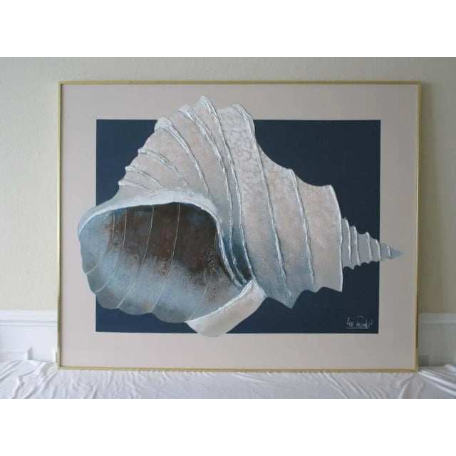Mid 20th Century Mid 20th Century Lee Reynolds Seashell Painting, Framed For Sale - Image 5 of 12