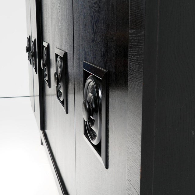 Very Large Brutalist Black Sideboard, Belgium, 1960s For Sale - Image 9 of 12