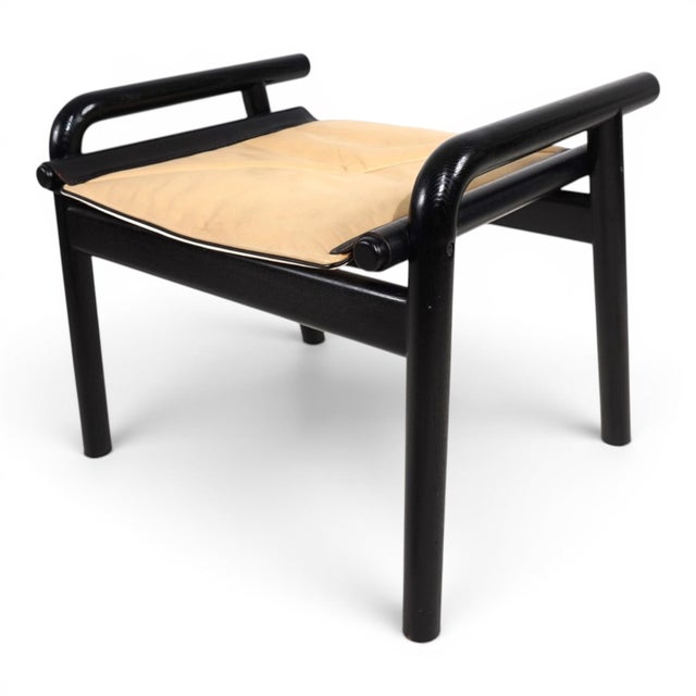 Set of Leather Lounge Chair with Ottoman by Hans Eichenberger for WK Möbel, 1970 For Sale - Image 9 of 18