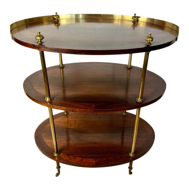 LaBarge Hollywood Regency Brass and Glass Hooved Feet Cocktail Table, 1960s For Sale