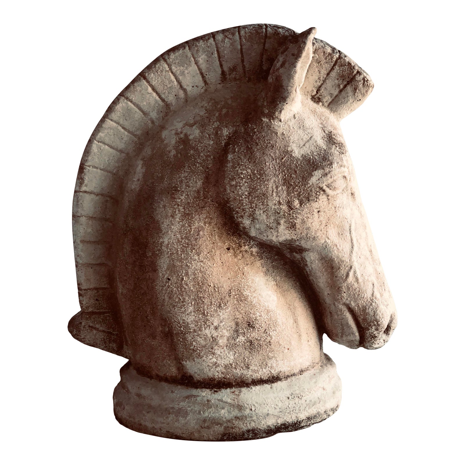 Vintage Cement Horse Head Statue Chairish