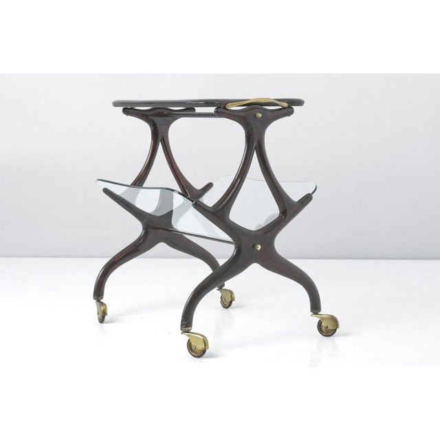 Table on Castors by Cesare Lacca for Cassina, Italy, 1955 For Sale - Image 3 of 9