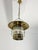 Naval pendant lamp in brass and opaline glass, 1940s Intact and in good condition, E27 bulb. It was part of the...