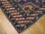 Early 20th Century 1920s Blue Geometric Antique Caucasian Rug 3'6" X 4'10" Handknotted Wool Carpet For Sale - Image 5 of 6