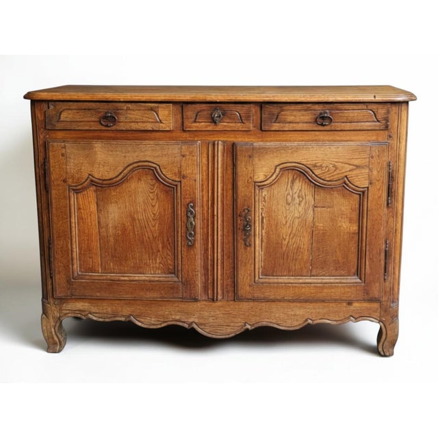 Louis XV Provincial Low Buffet, France, 19th Century For Sale - Image 3 of 9
