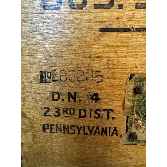 Antique 1916 Golden Wedding Whiskey Crate Jos S Finch Pittsburgh Bottled in Bond Pre-Prohibition For Sale - Image 11 of 12