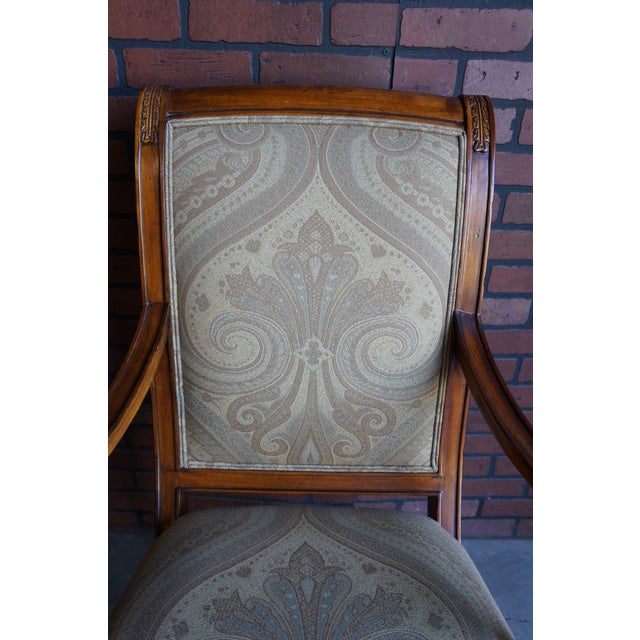 Traditional Ethan Allen Townhouse Addison Dining Arm Chairs ~ a Pair For Sale - Image 3 of 9