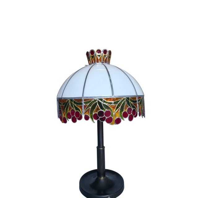 Handmade Tiffany-Style Table Lamp, 1965 For Sale - Image 12 of 12
