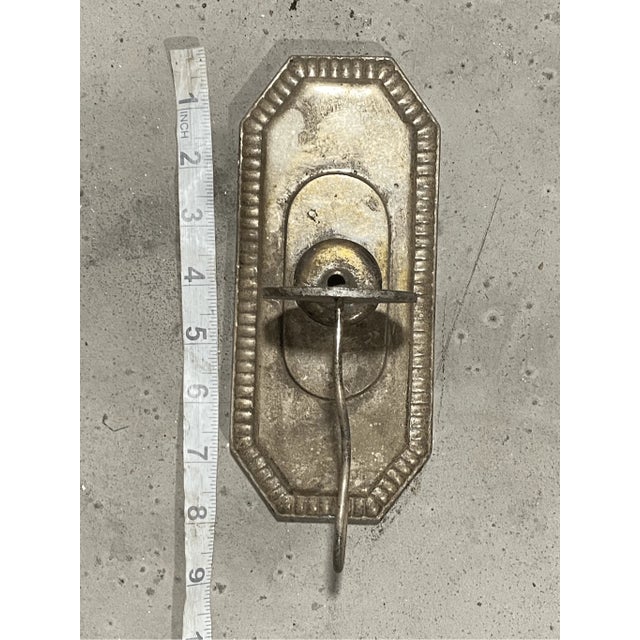 Antique Gothic Church Cathederal Sconce Plate Base Part Single Arm the sconce plate needs to be cleaned and re-wired