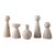 Sculptural Quintet of Ceramic Candle Holders by Lostine in Matte White For Sale