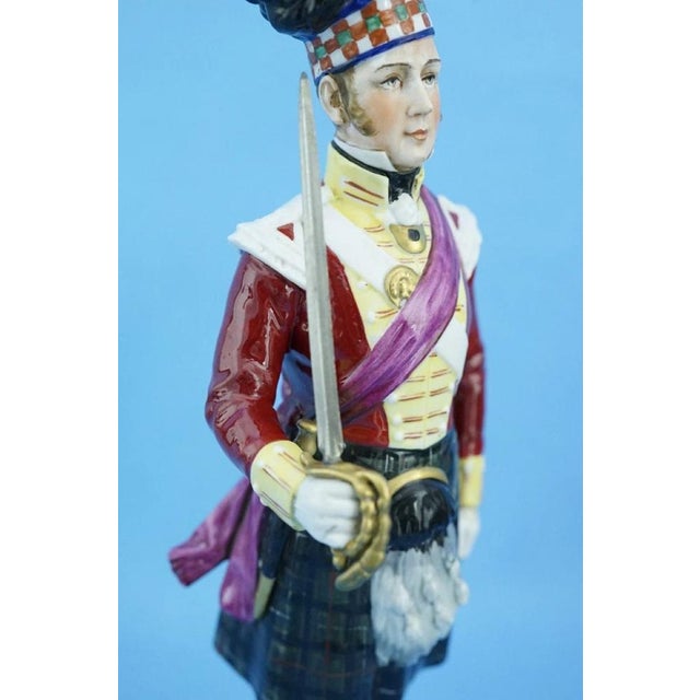 19th Century Porcelain Napoleonic Soldier Figurine from Capodimonte Manufacture, 1800s For Sale - Image 11 of 18