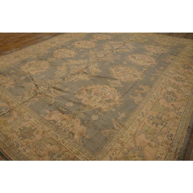 Early 20th Century Turkish Oushak Carpet ( 10' x 12'1'' - 305 x 368 ) For Sale In New York - Image 6 of 12
