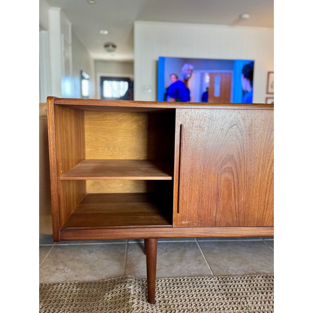 A Vintage Teak Sideboard by Danish Designer Johannes Andersen for Silkeborg Møbelfabrik, Circa 1960s., Attributed For Sale - Image 11 of 12