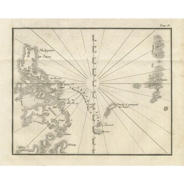 Antique French Map of the Philippines and Palau Islands, 1790 For Sale