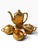 Hollywood Regency Late 20th Century Wheeling Decorating Co. 22k Gold Doves, Roses & Daisies 4-Piece Tea & Coffee Service - Set of 4 For Sale - Image 3 of 7