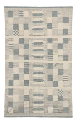 Swedish Inspired Kilim Rug With Scandinavian Modern Style - 05'01 X 08'03
