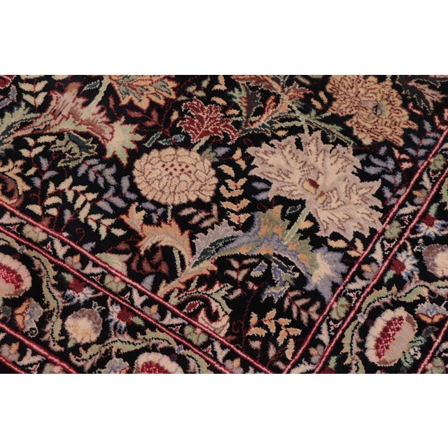 Shabby Chic Shabby Chic Pak-Persian Black/Black Wool Rug - 3'2'' X 5'2'' For Sale - Image 3 of 9
