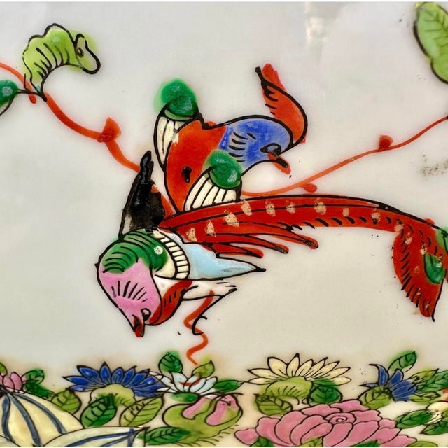 Antique Large Chinese Famille Rose Moon Flask Gold Dragon Handles Marked 19th Century For Sale - Image 11 of 18