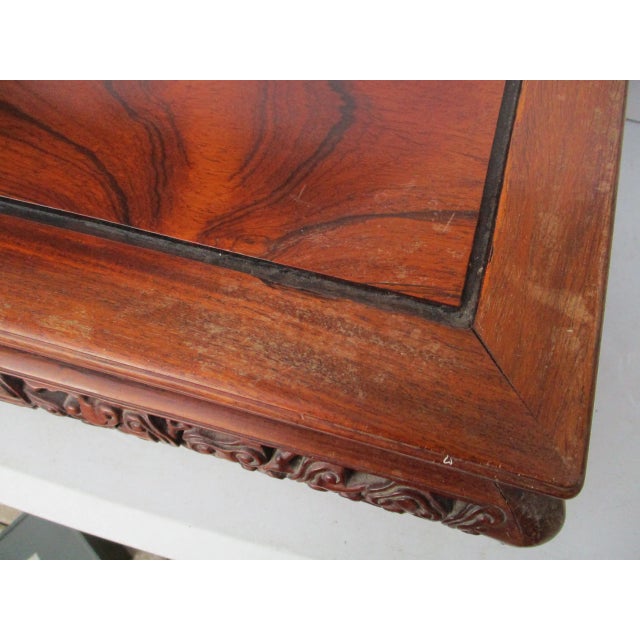 Vintage Elaborate Chinese Hardwood Plant Stand For Sale - Image 9 of 11