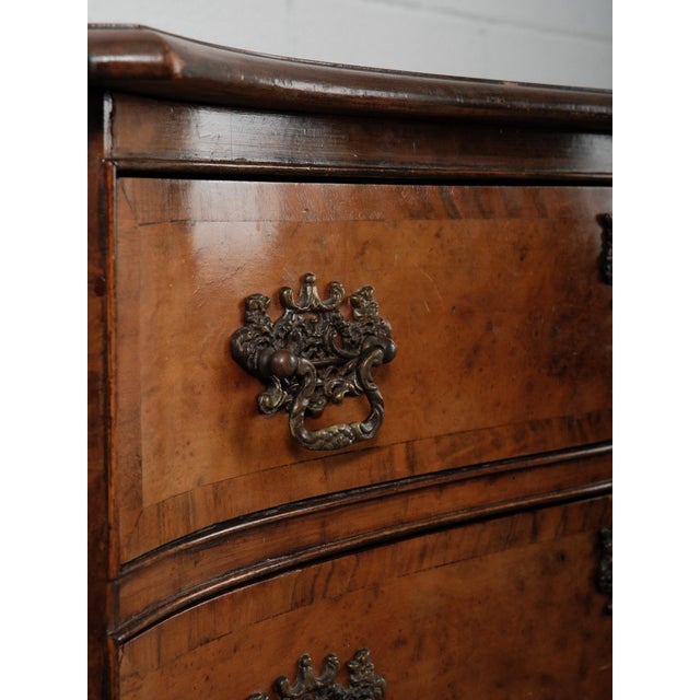 Early 20th Century English Burl Walnut Chippendale-Style Lowboy Ball-and-Claw Console For Sale - Image 10 of 11