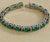 22 Carat Natural Zambian Emerald & 1.6ct Diamond Tennis Bracelet 14 Karat Gold For Sale In New York - Image 6 of 8