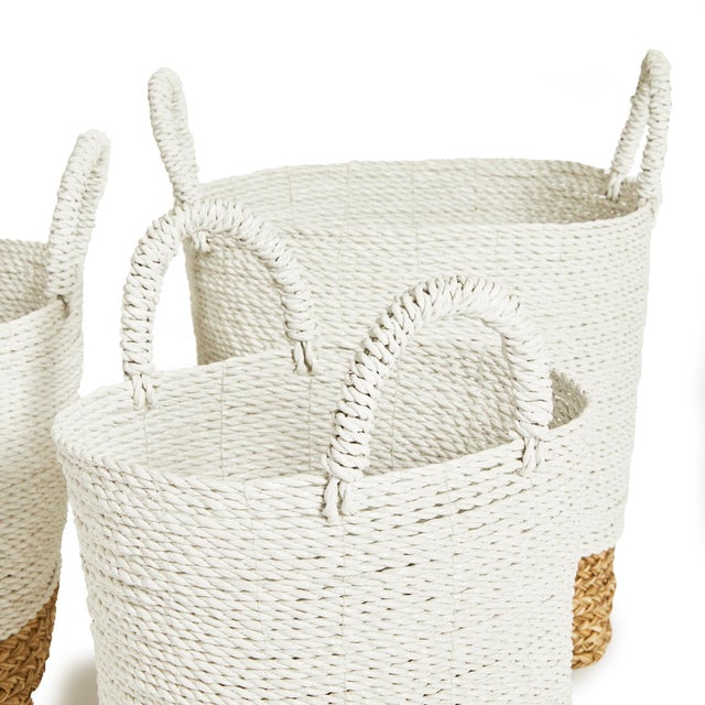 Traditional Madura Market Baskets, Set Of 3 For Sale - Image 3 of 10