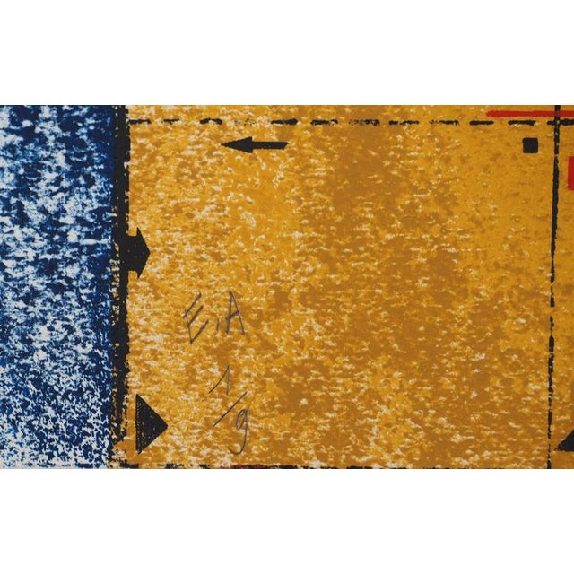 Stone Jean-Pierre Vielfaure, Robot on a Blue Background, 1974, Lithograph For Sale - Image 7 of 8