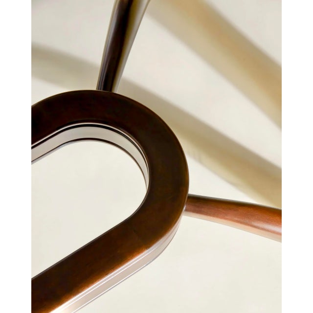 Wood Sculptural Stained Walnut and Glass Coffee Table by Michael Maximo For Sale - Image 7 of 10
