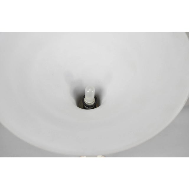 Vintage Postmodern Art Deco Figural Frosted Acrylic & Glass Torchiere Floor Lamp For Sale - Image 11 of 13