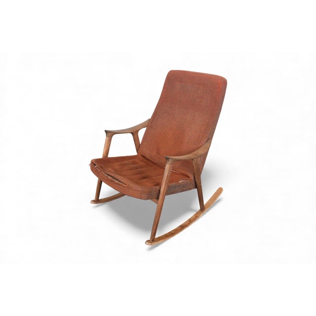 Origin: Norway Designer: Ingmar Relling Manufacturer: Westnofa Era: 1950s Materials: Teak, Wool Measurements: 27" wide x...