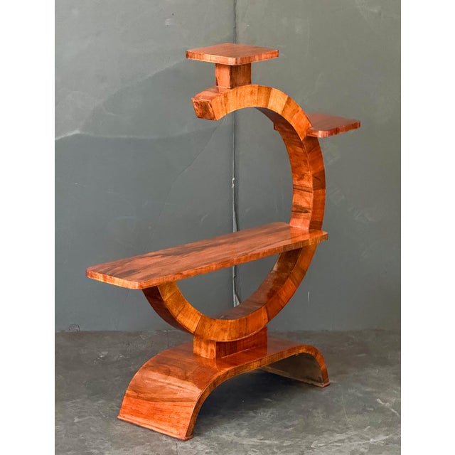 Mid 20th Century Art Deco Plant Stands or Etageres of Figured Walnut - Individually Priced For Sale - Image 5 of 11