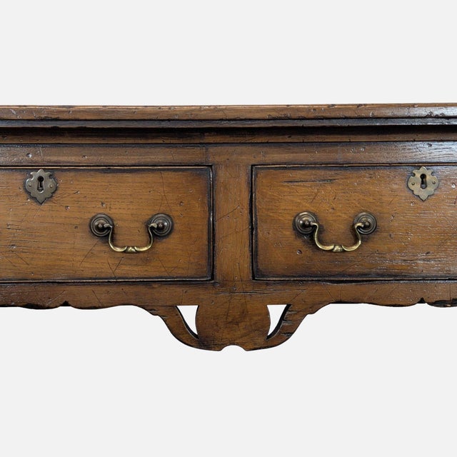 1990s Vintage Four Drawer Wood Console Table For Sale - Image 5 of 11