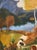 1970s 1970s Impressionist Landscape Painting Two Dogs Oil on Board For Sale - Image 5 of 14