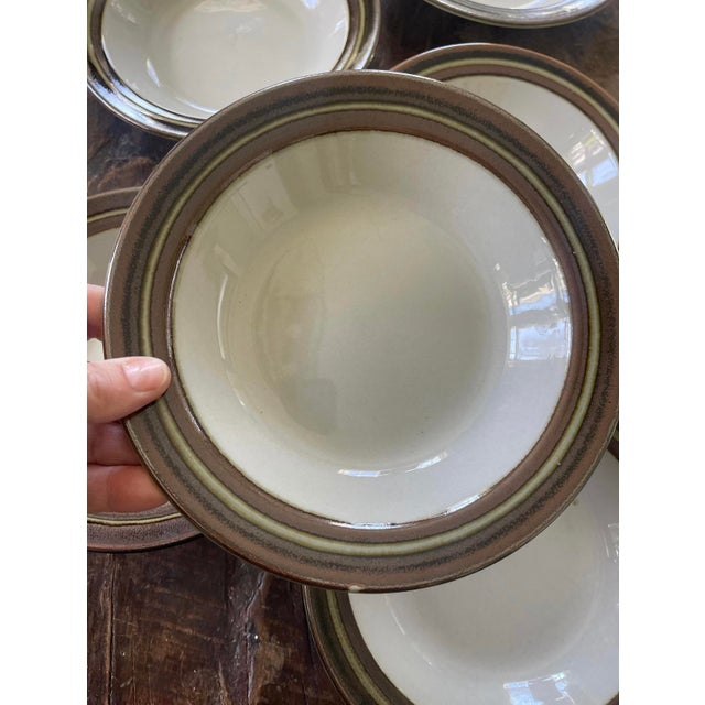 Arabia 1970s Finnish Stoneware Bowls by Arabia in Karelia - Set of Seven (7) For Sale - Image 4 of 6