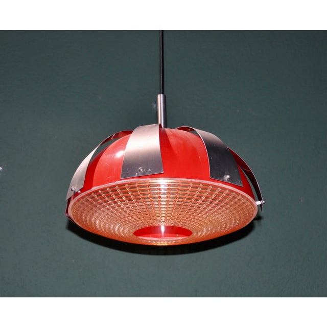 Plastic & Metal Ceiling Lamp, 1970s For Sale - Image 4 of 12
