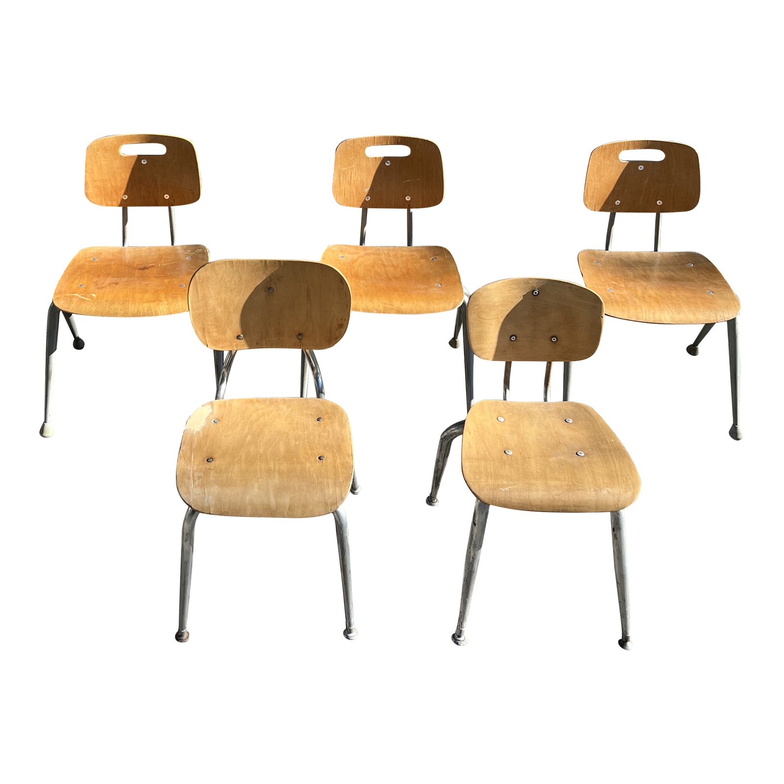 1950s Vintage Childrens Chairs Set of 5 Chairish