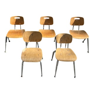 1950s Vintage Childrens Chairs - Set of 5 For Sale