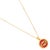 Metal Coral & Gold Round Evil Eye Pendant Talisman Necklace For Sale - Image 7 of 9