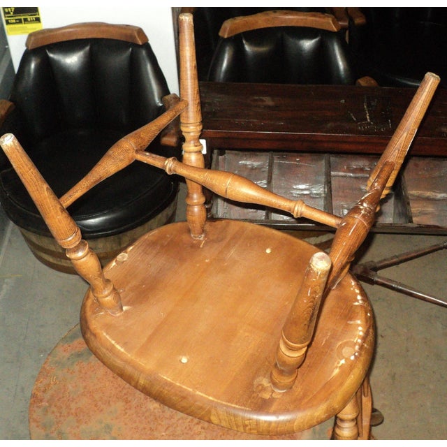 Wood Antique Vintage Windsor Chair For Sale - Image 7 of 7