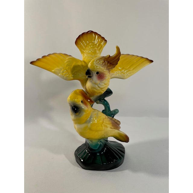 1950s Yellow Ceramic Cockatoo Figurine For Sale - Image 13 of 15