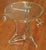 French 1980s Louis XV Steel & Chrome Glass Top Gueridon End Table Attributed to Labarge For Sale - Image 3 of 8