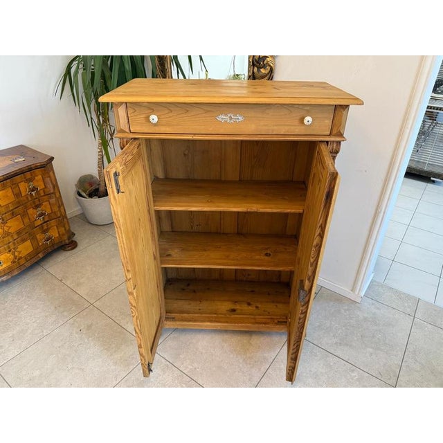 Brown Biedermeier-Style Farmhouse Cabinet in Wood, 1850 For Sale - Image 8 of 14